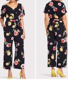 Sanctuary Black Floral Maxi Dress with Tie Waist